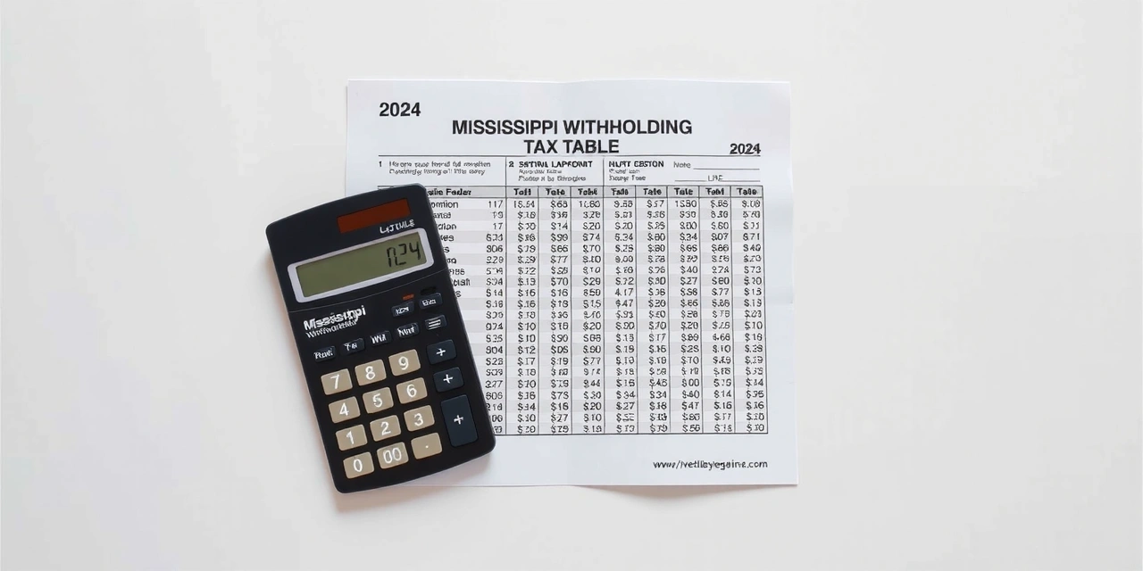 Mississippi withholding tax table document
